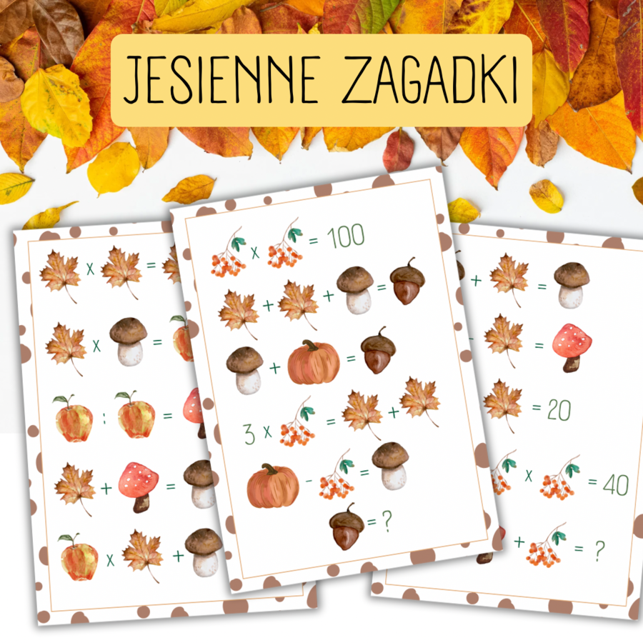 JESIENNE ZAGADKI - łamigłówki.