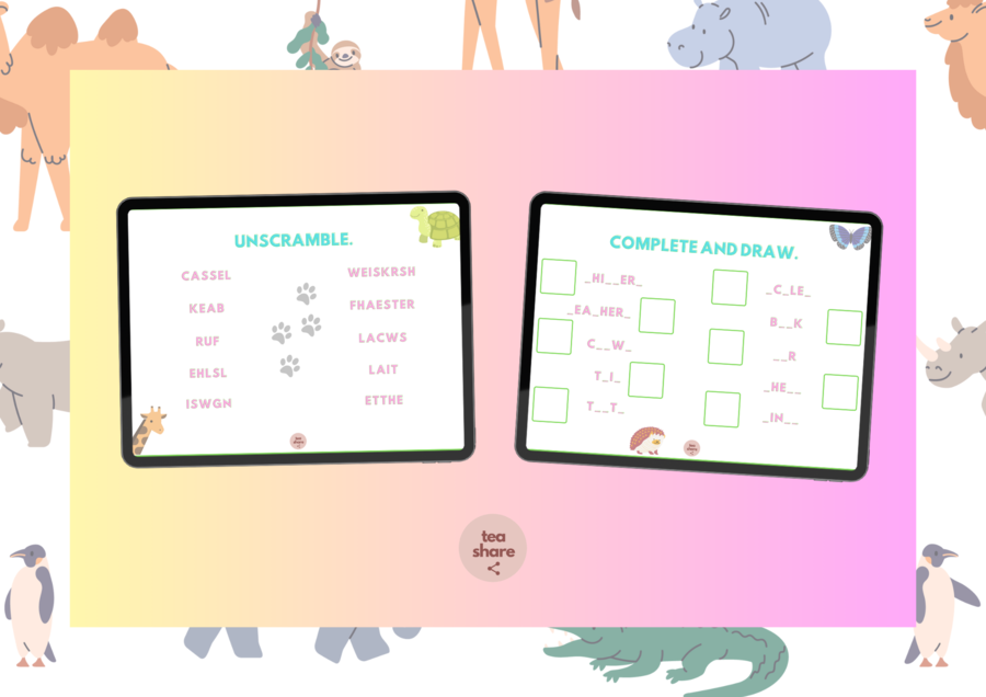 KLASA 3 zestaw ZWIERZĘTA + CZĘŚCI CIAŁA ZWIERZĄT + HAVE GOT