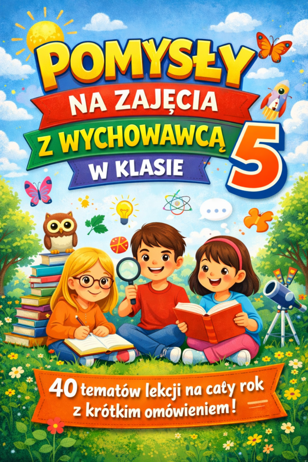 Klasa 5 - godziny wychowawcze | 40 tematów z krótkim omówieniem (plan na cały rok) | lekcje wychowawcze