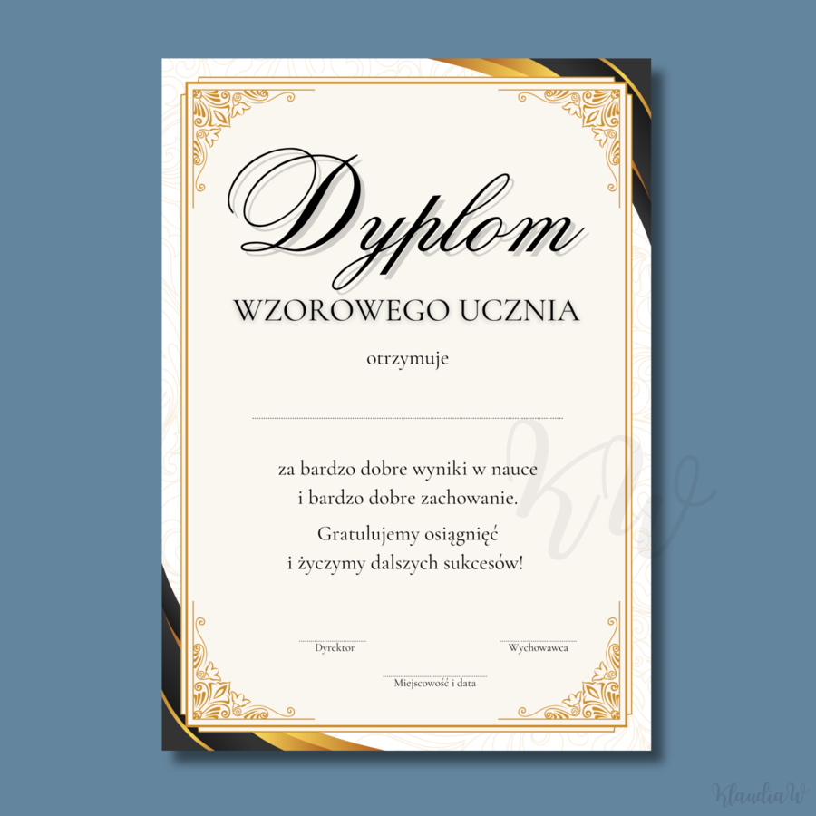 Dyplomy Wzorowego Ucznia - zestaw