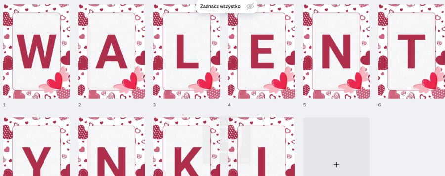 WALENTYNKI - NAPIS GIRLANDA