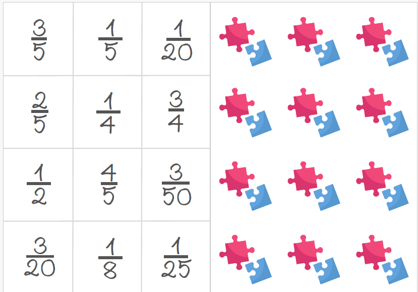 Gry - ułamki dziesiętne (czarny Piotruś, wojna, oczko, memory) klasa 4, 5, 6