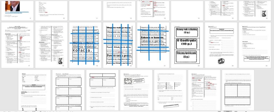 Nowe przygody Mikołajka, karty pracy, scenariusze lekcji, sprawdzian treści