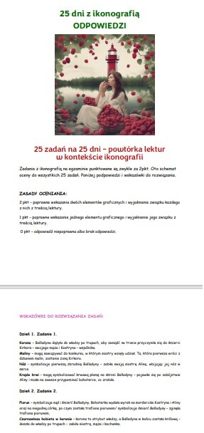 25 zadań z ikonografii - ćwiczenie do E8