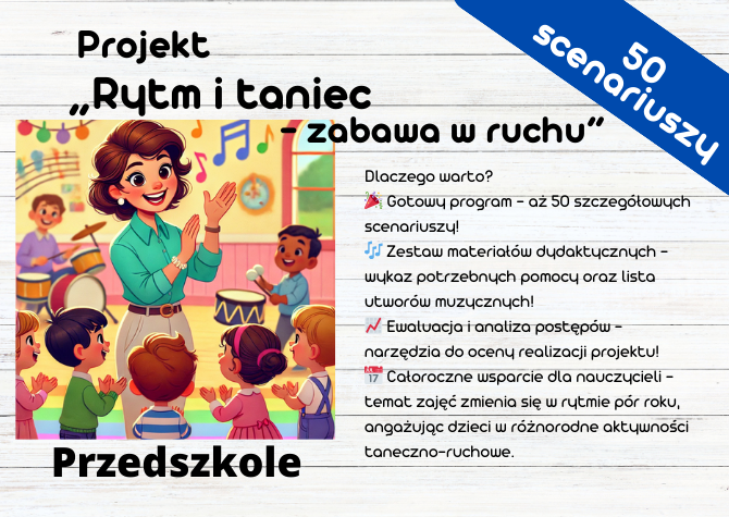 Projekt „Rytm i taniec – zabawa w ruchu” dla przedszkoli!