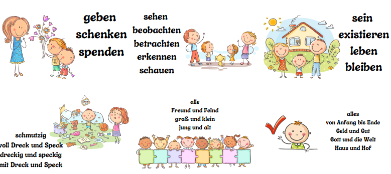 Synonimy - wklejka z j. niemieckiego - egzamin ósmoklasisty, liceum/technikum