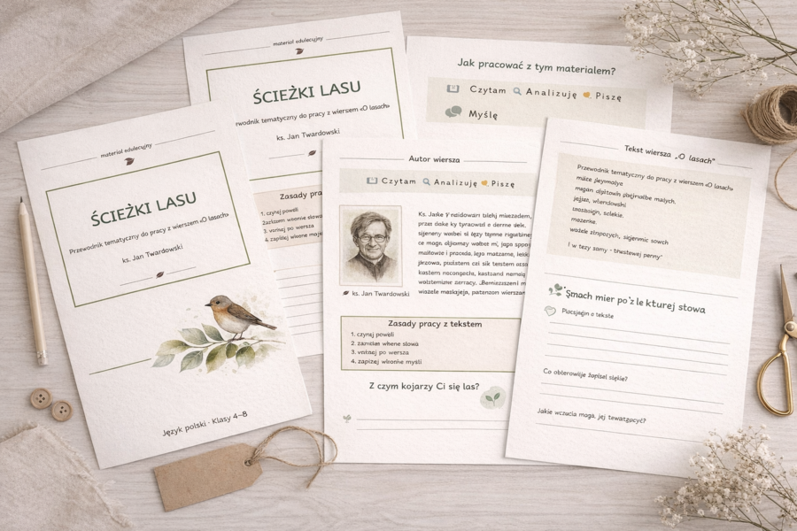 Ścieżki lasu – przewodnik tematyczny do pracy z wierszem ks. Twardowskiego