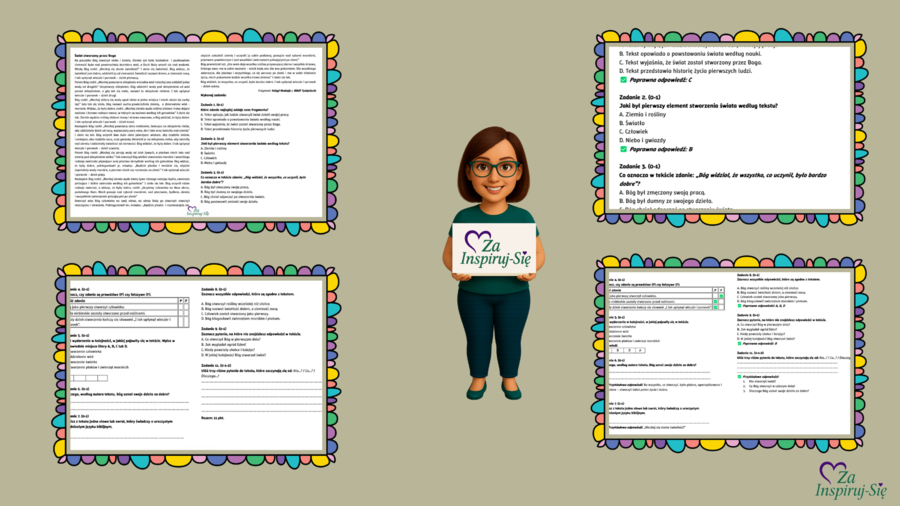 Biblia -Stworzenie świata – scenariusz lekcji z prezentacją i kartami pracy -Klasy IV–VI