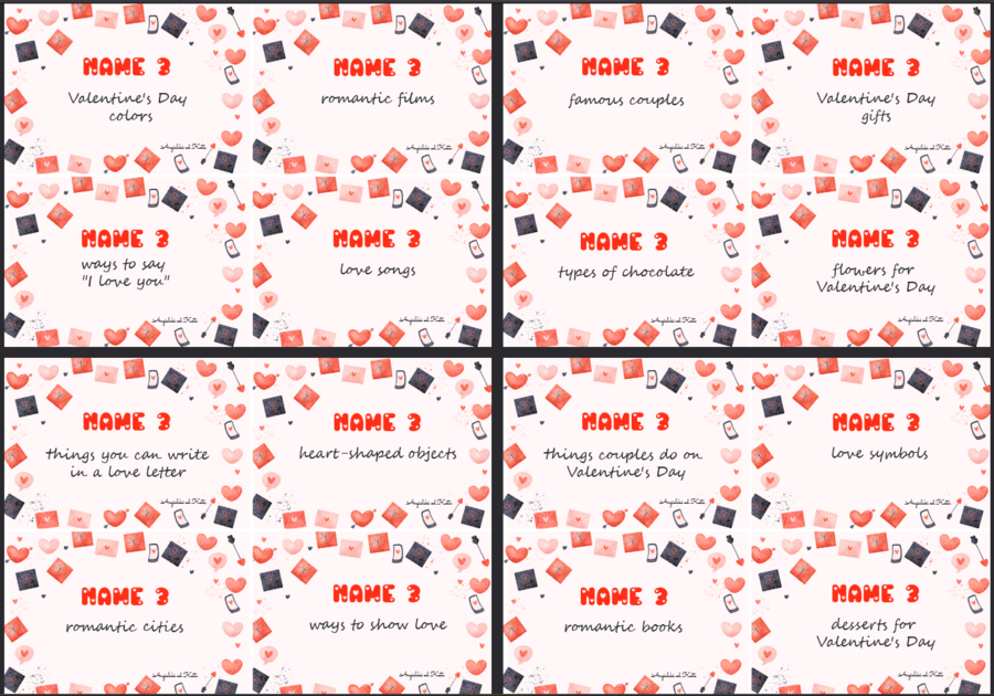 St. Valentine's Day (Walentynki) gra Name 3 /48 kart