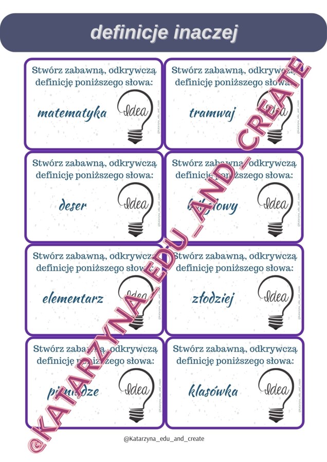 KREATYWNE KARTY - rozwijające twórcze myślenie