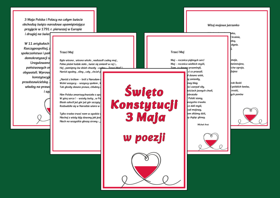 ŚWIĘTO KONSTYTUCJI 3 MAJA W POEZJI - konstytucja – biblioteka – świetlica – WIERSZE – GAZETKA – wersja 1