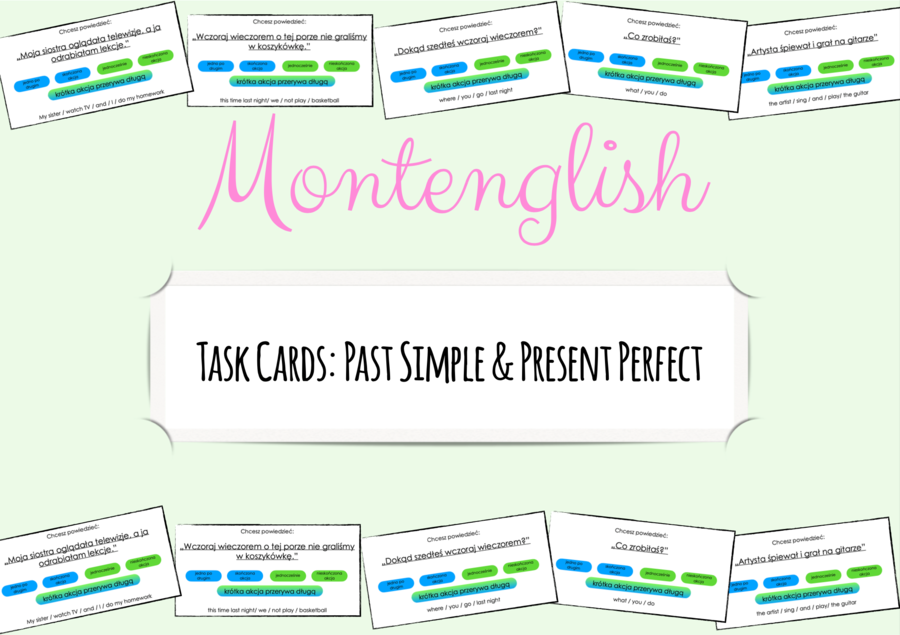Karty Past Simple vs Present Perfect: tłumaczenia