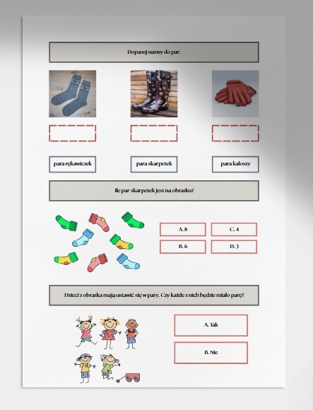 Pary. Karta pracy. Sprawdzian