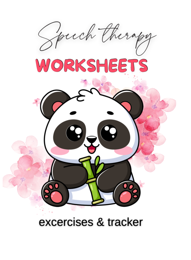 WORKSHEET - karty pracy logopedyczne w języku angielskim.Kolorowanki, ćwiczenia mowy i trackery postępów.