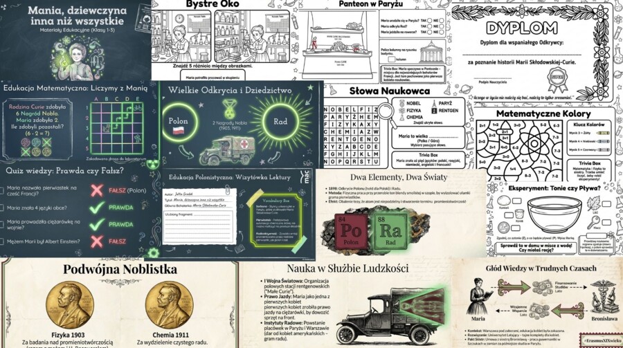Odkryj świat nauki z Manią! Kompletny pakiet edukacyjny (PDF)