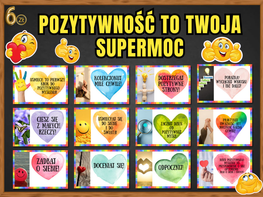 DZIEŃ POZYTYWNEGO MYŚLENIA - materiał edukacyjny, gazetka