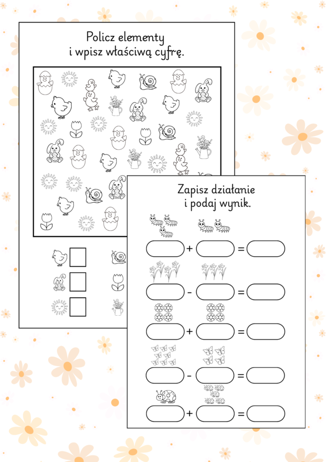 WKLEJKI wiosenne klasy 1-3 oraz zerówka
