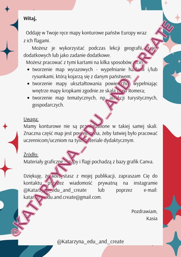 Mapy konturowe - Europa