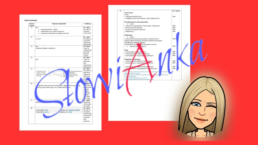 Sprawdzian z rozdz. VI pt. „Ja i świat wyobraźni” do podręcznika wydawnictwa WSiP „Zamieńmy słowo” dla klasy 4