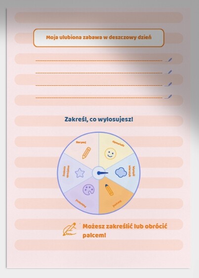 Karty Pracy: „Deszczowy Dzień – Zabawy w Domu”