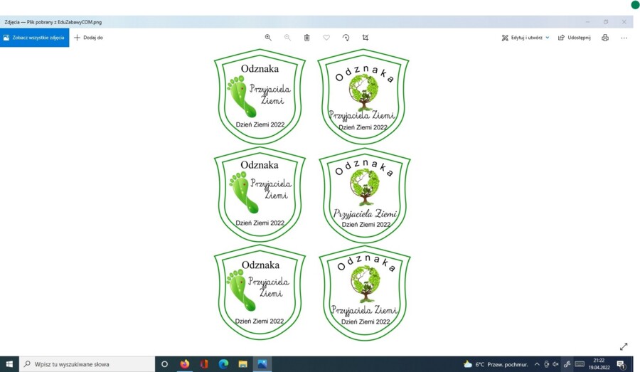 Materiały Dzień Ziemi