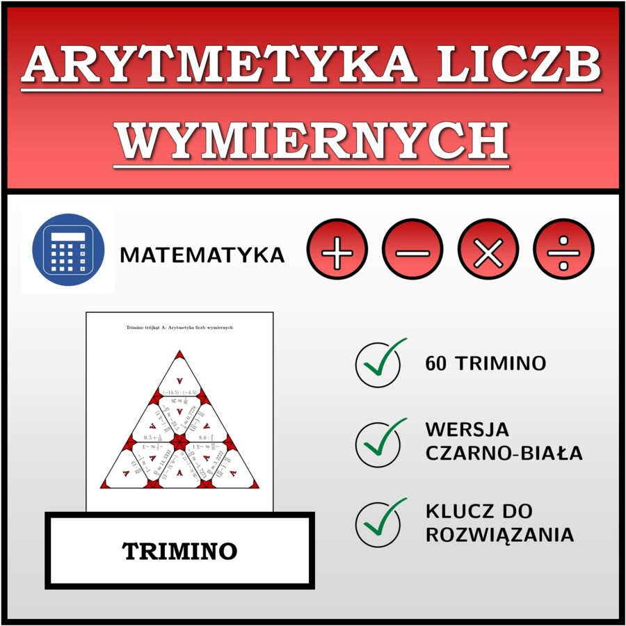 Trimino - Arytmetyka liczb wymiernych | matematyka