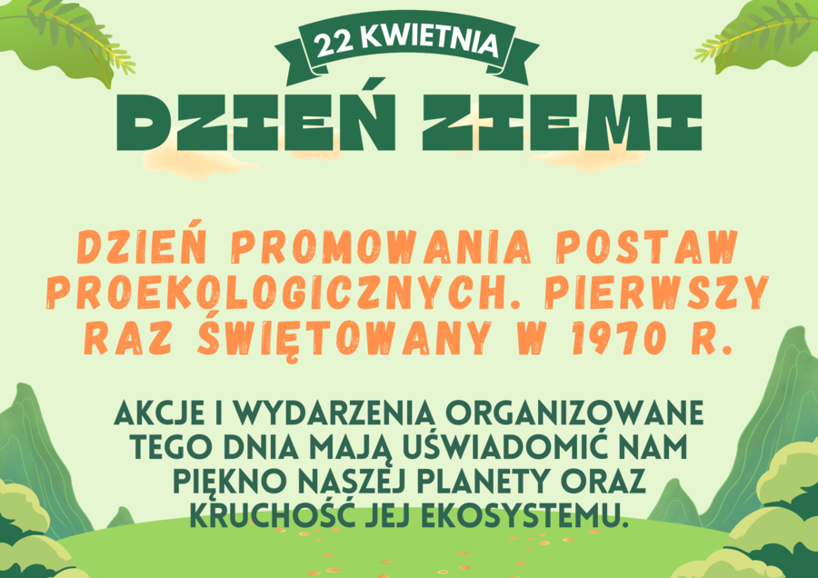 Gazetka szkolna 22 kwietnia Dzień Ziemi 2025 - Nasza Moc, Nasza Planeta