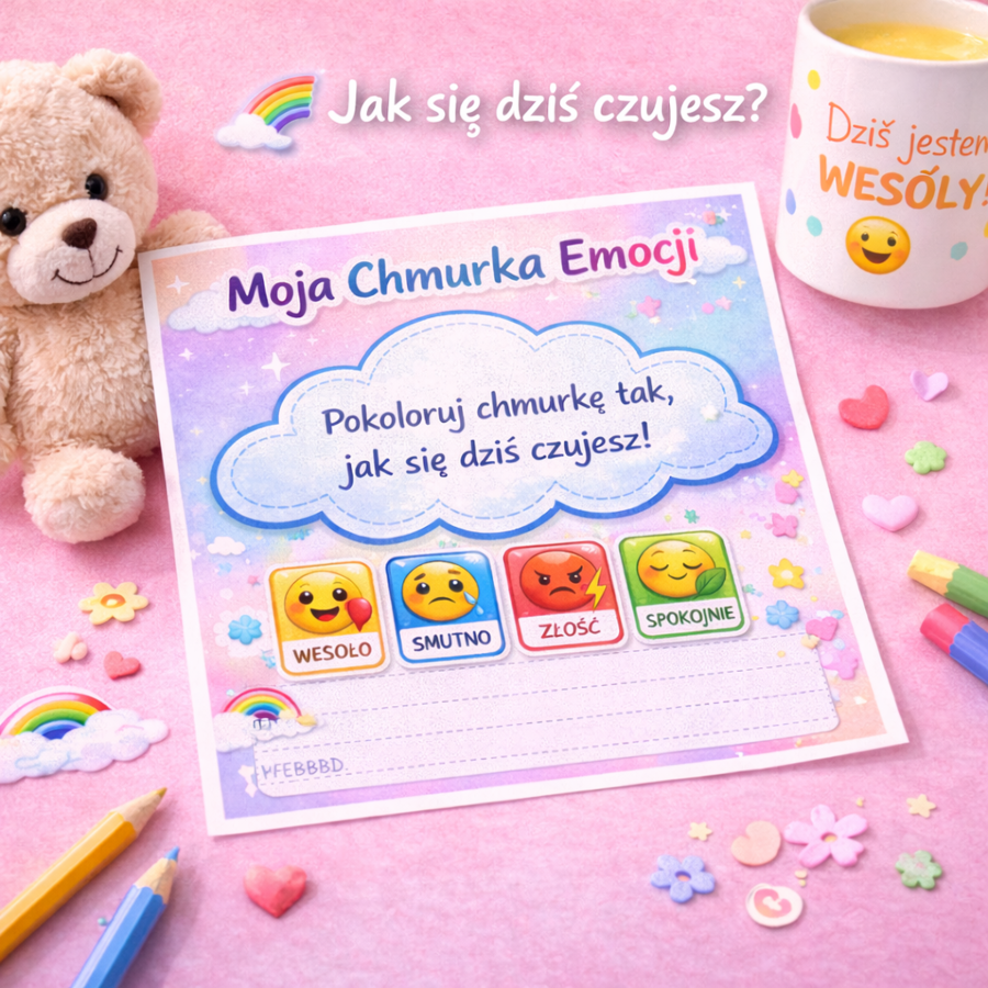 Chmurka emocji - karta pracy