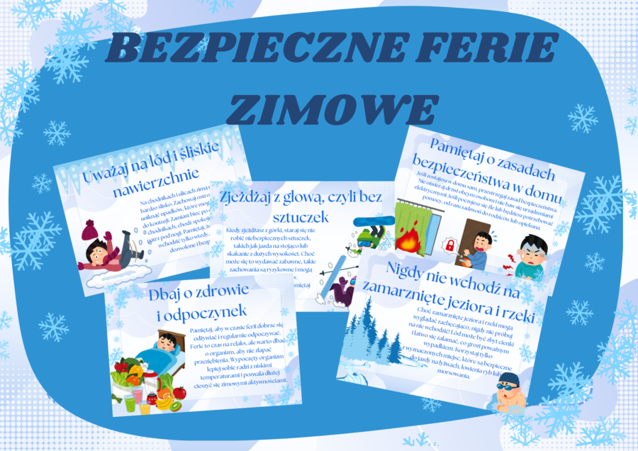 BEZPIECZNE FERIE- GAZETKA SZKOLNA- 12 KART A4