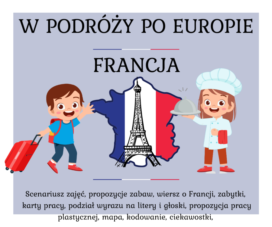 W podroży po Europie – Francja – pakiet dla przedszkolaka