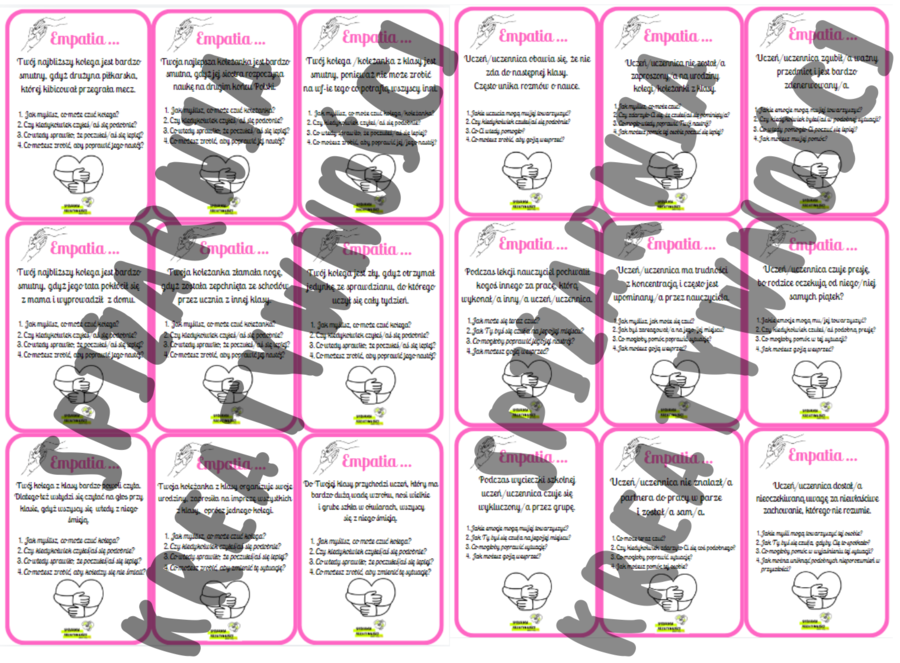 EMPATIA ... gra integracyjna (warsztaty, godziny wychowawcze, zajęcia integracyjne, TUS, zielone szkoły)