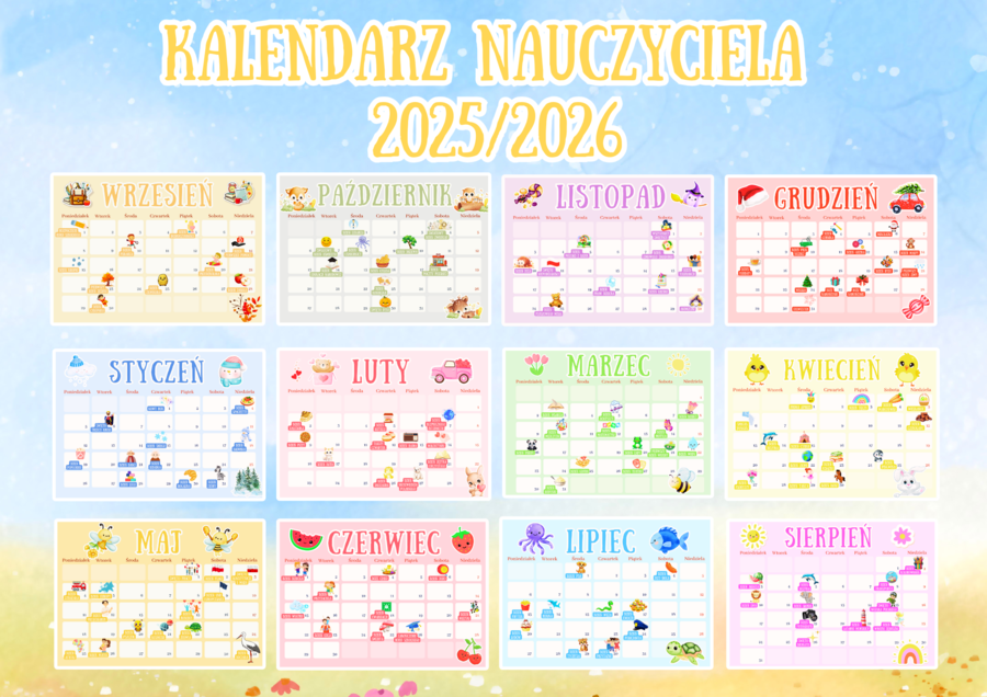 📚✨ KALENDARZ NAUCZYCIELA 2025/2026 ✨📚