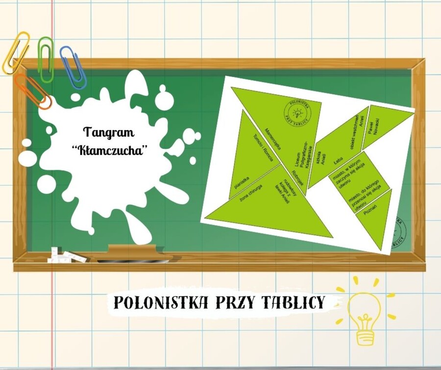 Tangram K jak "Kłamczucha" "Kłamczucha" Musierowicz