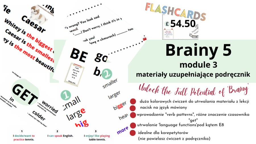 Brainy 5,unit 3, dodatkowe materiały do podręcznika, stopniowanie przymiotników