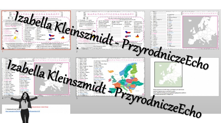 Minizestaw na temat „Podział polityczny Europy”– sketchnotka + karta pracy w power point + gratisowy link do prezentacji multimedialnej niekomercyjnej wykonanej w genial.ly do indywidualnego pobrania i użycia do celów niekomercyjnych. Geografia klasa 6, 