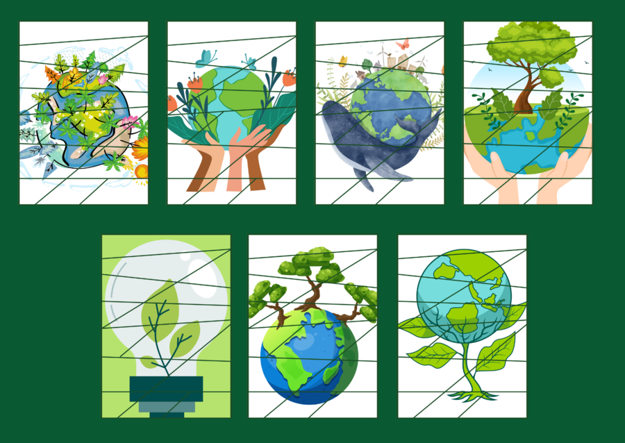 DZIEŃ ZIEMI – puzzle – biblioteka – przedszkole – świetlica – 23 wersje