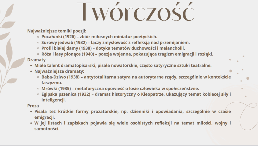 Prezentacja o Marii Pawlikowskiej-Jasnorzewskiej
