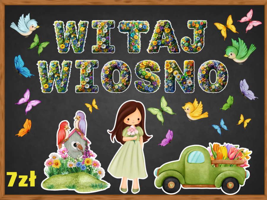 WITAJ WIOSNO - gazetka edukacyjna, grafika XL