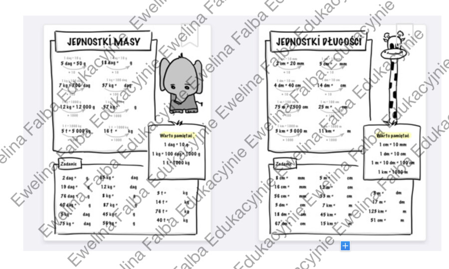 Jednostki długości i masy - pakiet wiedzy