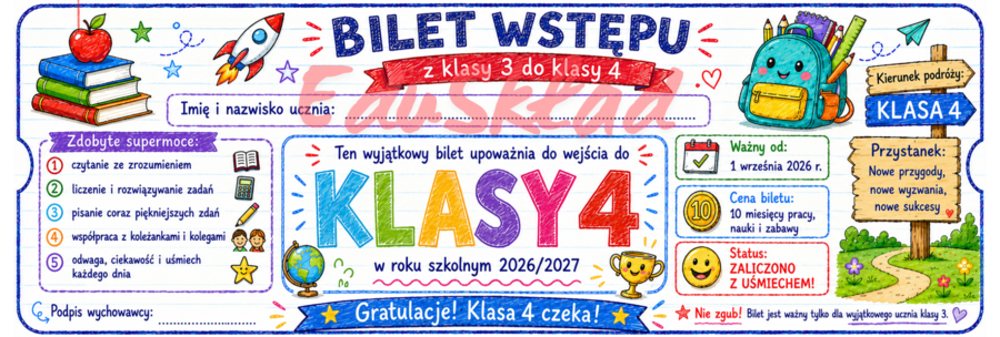 🎟️ Bilety wstępu do następnej klasy