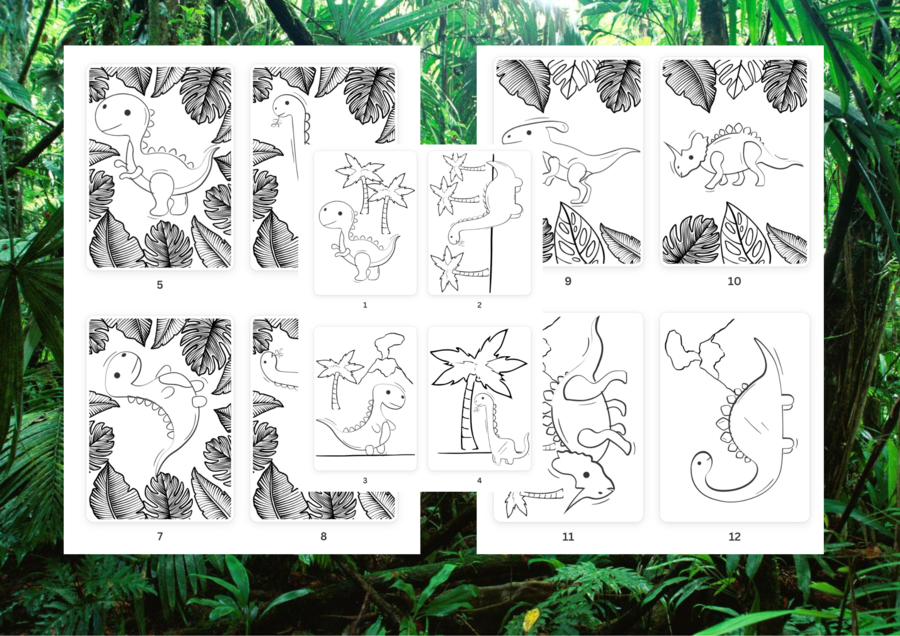 Dinozaury- kolorowanka