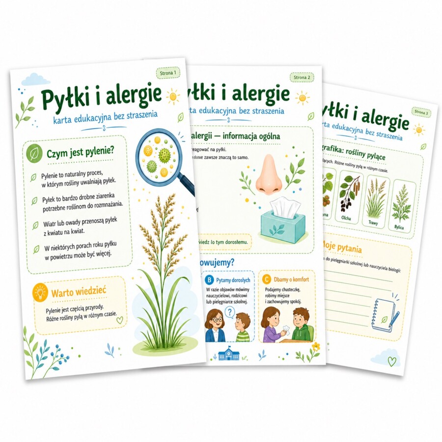 Pyłki i alergie — karta edukacyjna bez straszenia