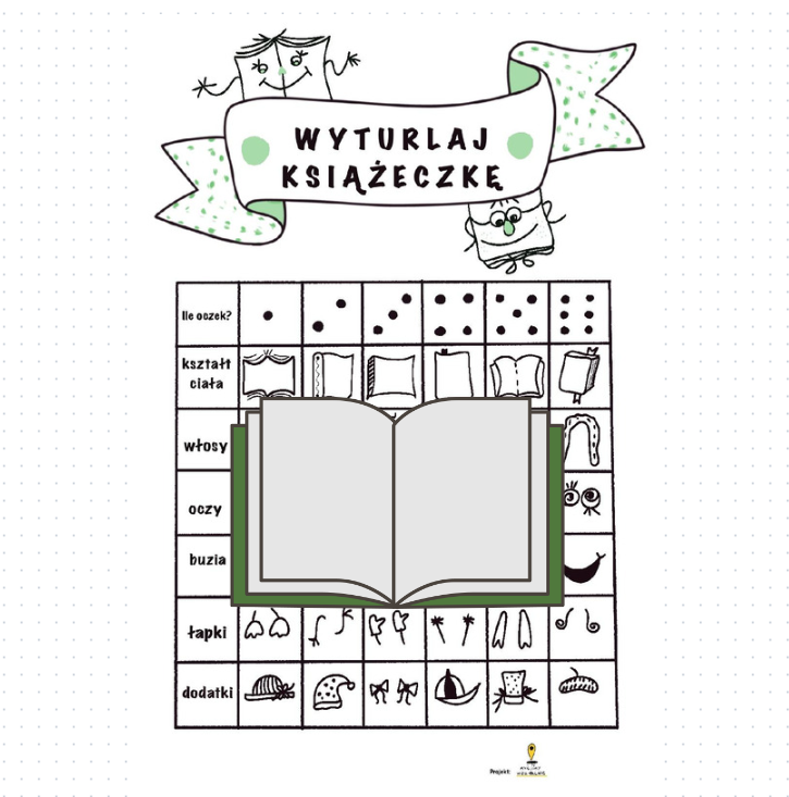 Zabawa rysunkowa "Wyturlaj książeczkę"
