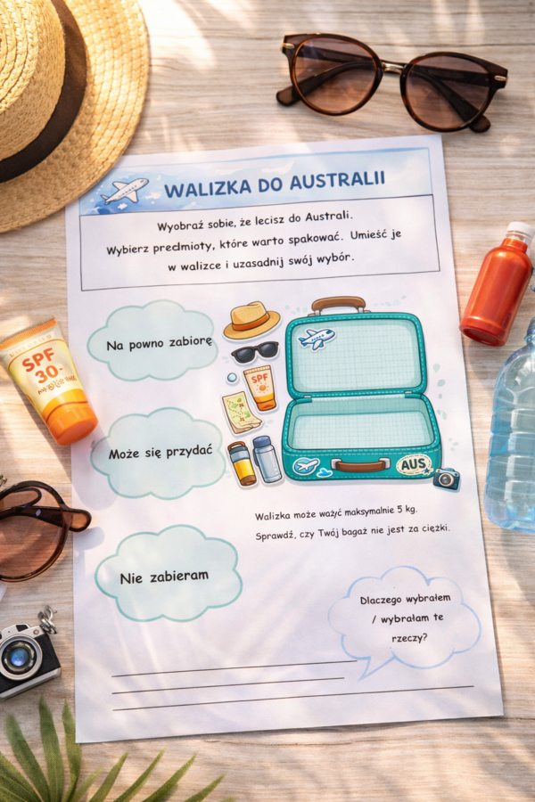 Australia – karty pracy i materiały edukacyjne dla dzieci