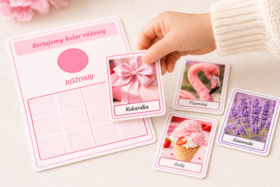 Jagodowe kolory – karty do segregowania