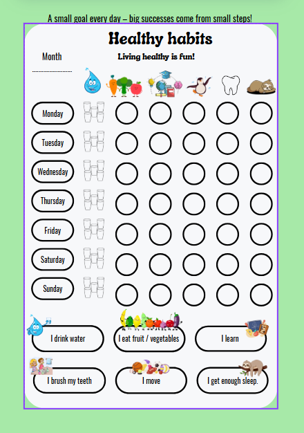 Codzienna rutyna - j. angielski - karta pracy