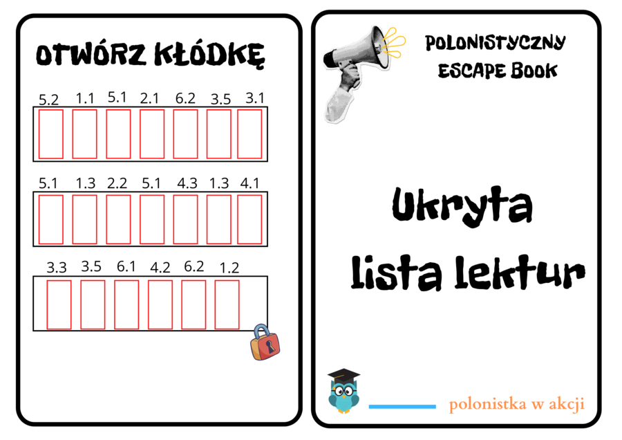 Escape book pt. ,,Ukryta lista lektur"