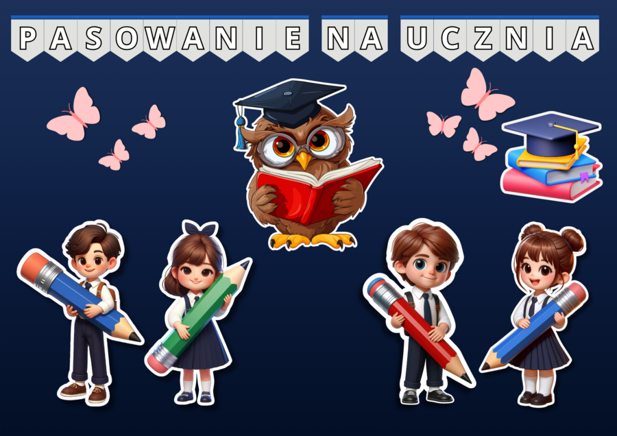 PASOWANIE NA UCZNIA - dekoracja XXL na kotarę