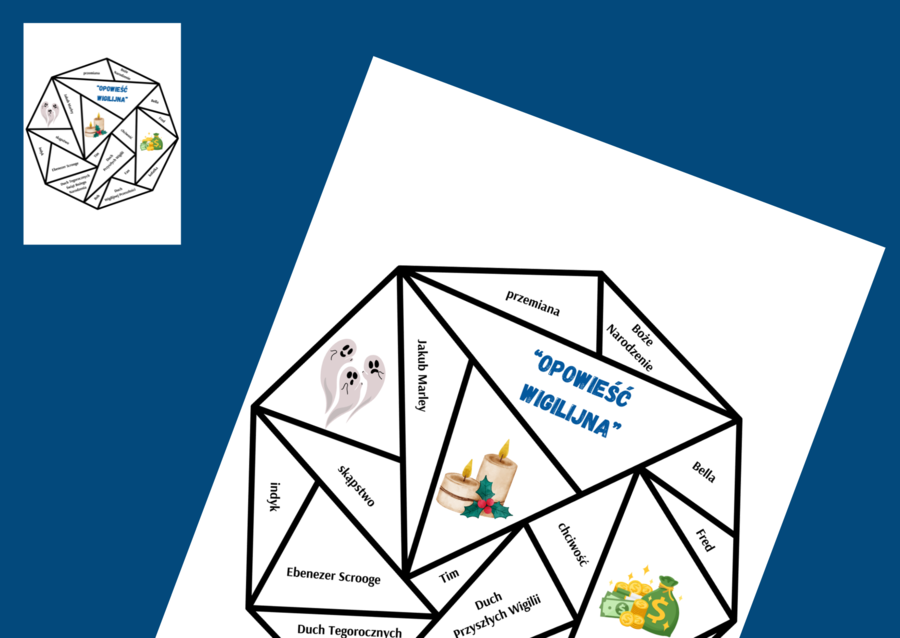 OPOWIEŚĆ WIGILIJNA – układanka – puzzle – egzamin – powtórka