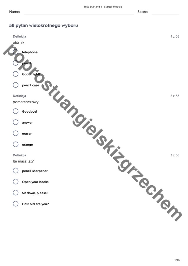 Starland 1 – Starter Module – testy